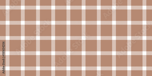 Handsome background tartan vector, order fabric seamless texture. Good check pattern textile plaid in orange and white colors.