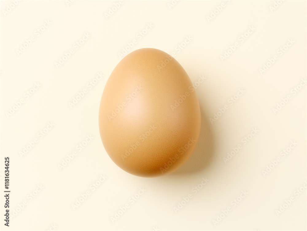 A single golden egg on a soft beige background represents prosperity and uniqueness. Its simplicity is ideal for minimalist designs or concepts. A single golden egg on a soft beige background represents prosperity and uniqueness. Its simplicity is ideal for minimalist designs or concepts.