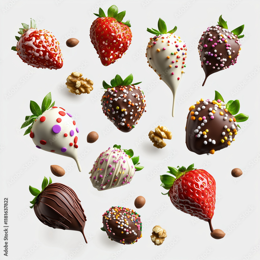 seamless background with chocolate and berries seamless background with chocolate and berries