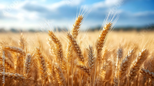 Golden Wheat Field Grows Un...