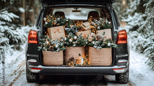 Holiday Gifts Packed in Car...
