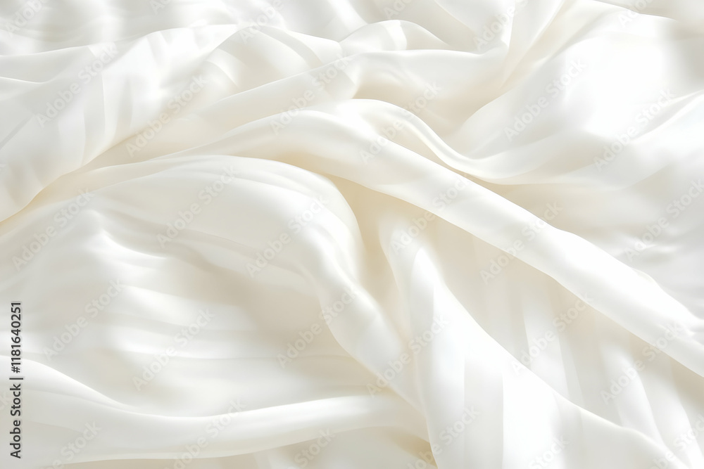 Creamy White Silk Fabric Drape Abstract Background Creamy White Silk Fabric Drape Abstract Background