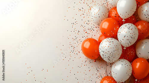 Orange and White Balloons F...