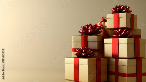 Golden Gift Boxes Displayed...