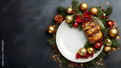 Holiday Feast Decorates Pla...