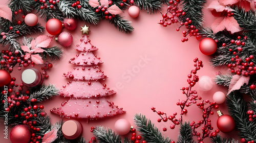 Christmas Decor Frames Pink...