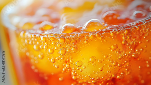 Fizzy Orange Drink Bubbles ...