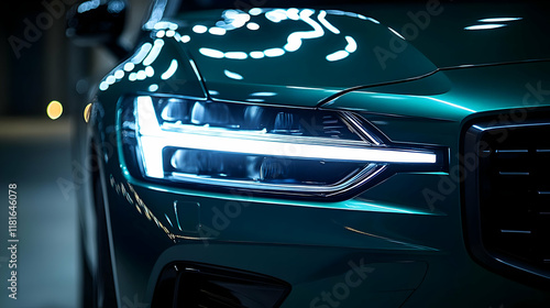 Car Headlight Shines Bright...
