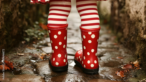 Red Polka Dot Boots Splash ...