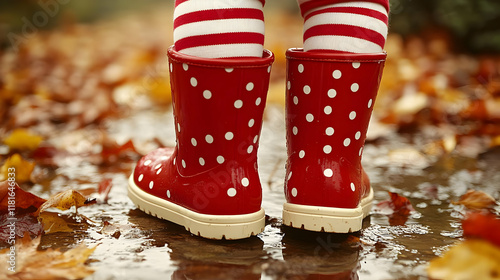 Red Polka Dot Boots Splash ...