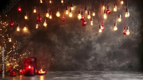 Red and Gold Lights Create ...