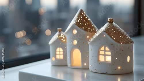 Ceramic Houses Glow with Fe...