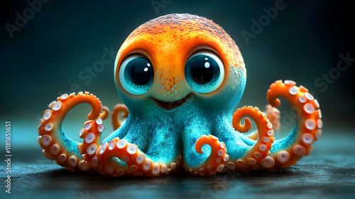 Cute Octopus Explores the O...