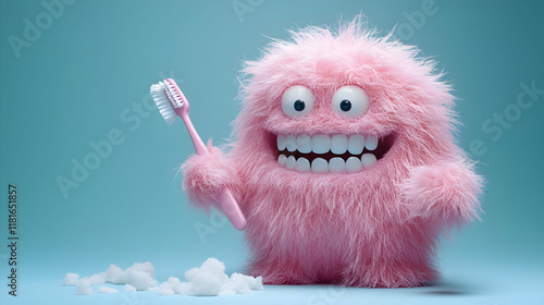 Fluffy Pink Creature Brushe...