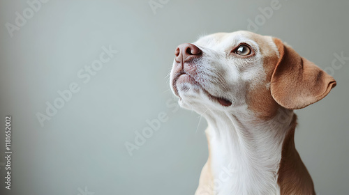 Curious Dog Looks Up: Canin...