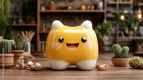 Cute Tooth Character Smiles...