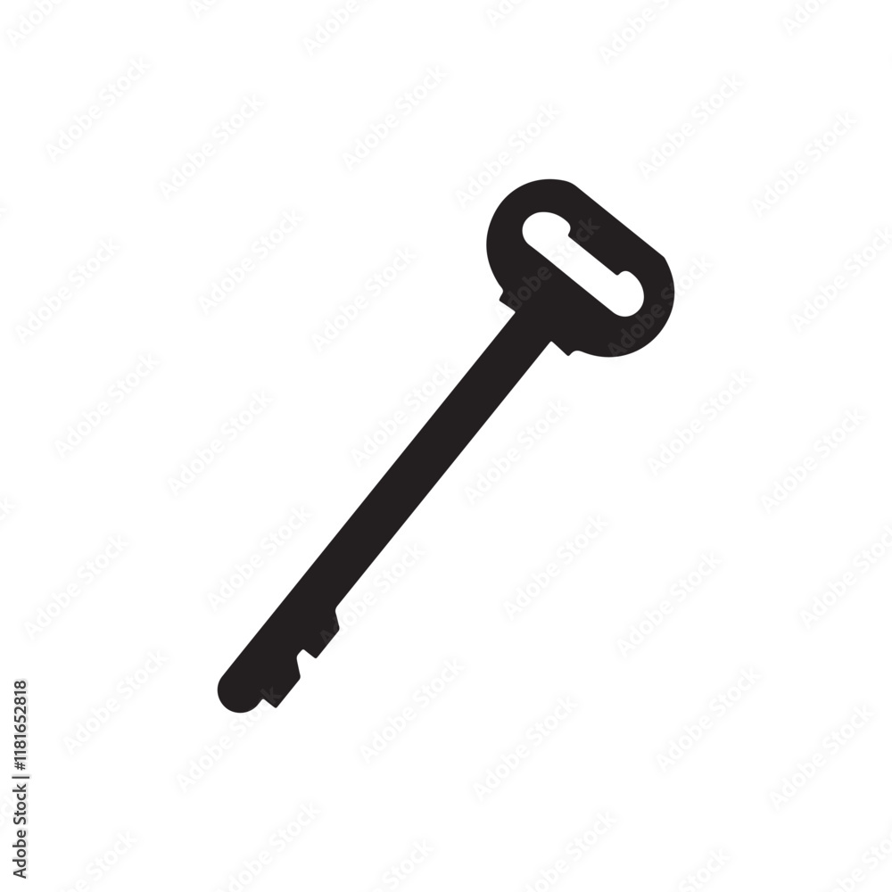 vector of black silhouette of key vector of black silhouette of key