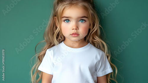 Girl with Blond Hair Poses ...