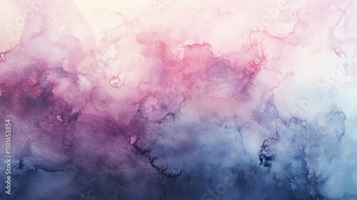 Abstract Gradient Watercolor Texture Background in Pink, Purple, and Blue.