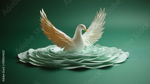 Paper Bird Spreads Wings on...