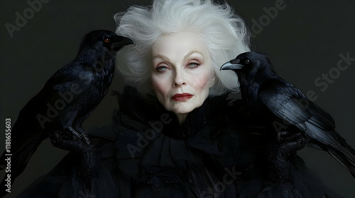 Woman with Ravens: Gothic E...