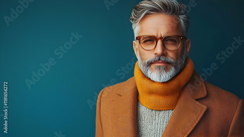 Man Wears Stylish Coat, Swe...