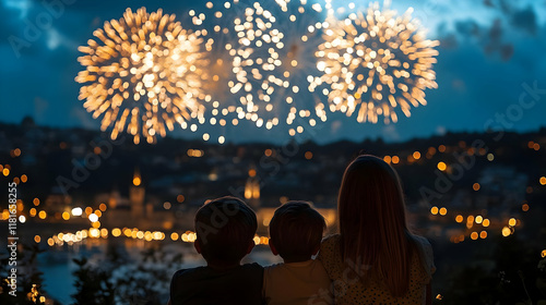 Kids Watch Fireworks Displa...