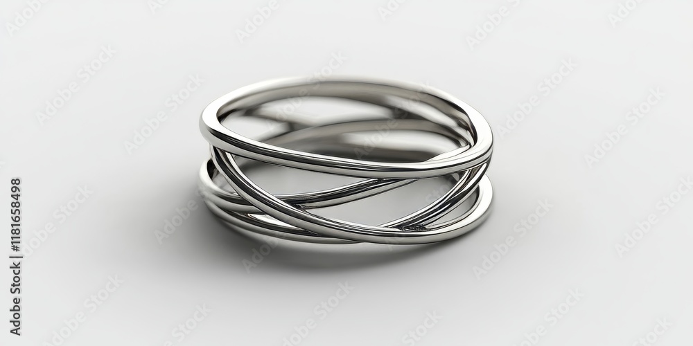 Chic Silver Ring with Layered Multiple Bands for an Elegant Appearance, Featuring a Stylish Stacked Design for a Trendy Look. Chic Silver Ring with Layered Multiple Bands for an Elegant Appearance, Featuring a Stylish Stacked Design for a Trendy Look.