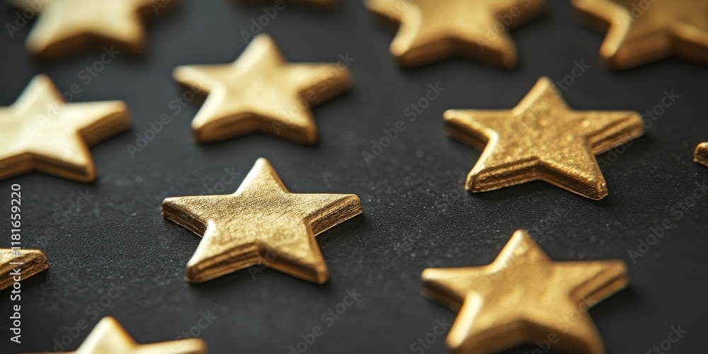 Golden rating stars displayed on a black chalkboard highlight an award winning concept, showcasing the appeal and elegance of golden rating stars in a minimalist design. Golden rating stars displayed on a black chalkboard highlight an award winning concept, showcasing the appeal and elegance of golden rating stars in a minimalist design.