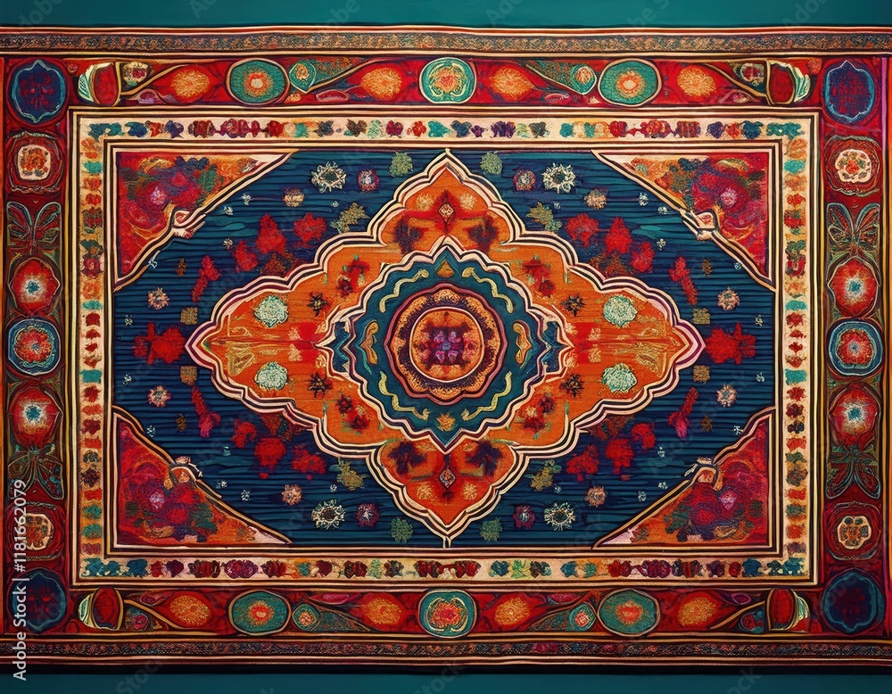 A vibrant display of Nowruz, featuring traditional Persian art and motifs. A vibrant display of Nowruz, featuring traditional Persian art and motifs.