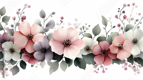 Pink Flowers Bloom Beautifu...