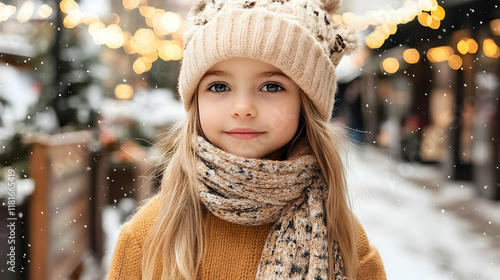 Girl Wearing Winter Clothes...