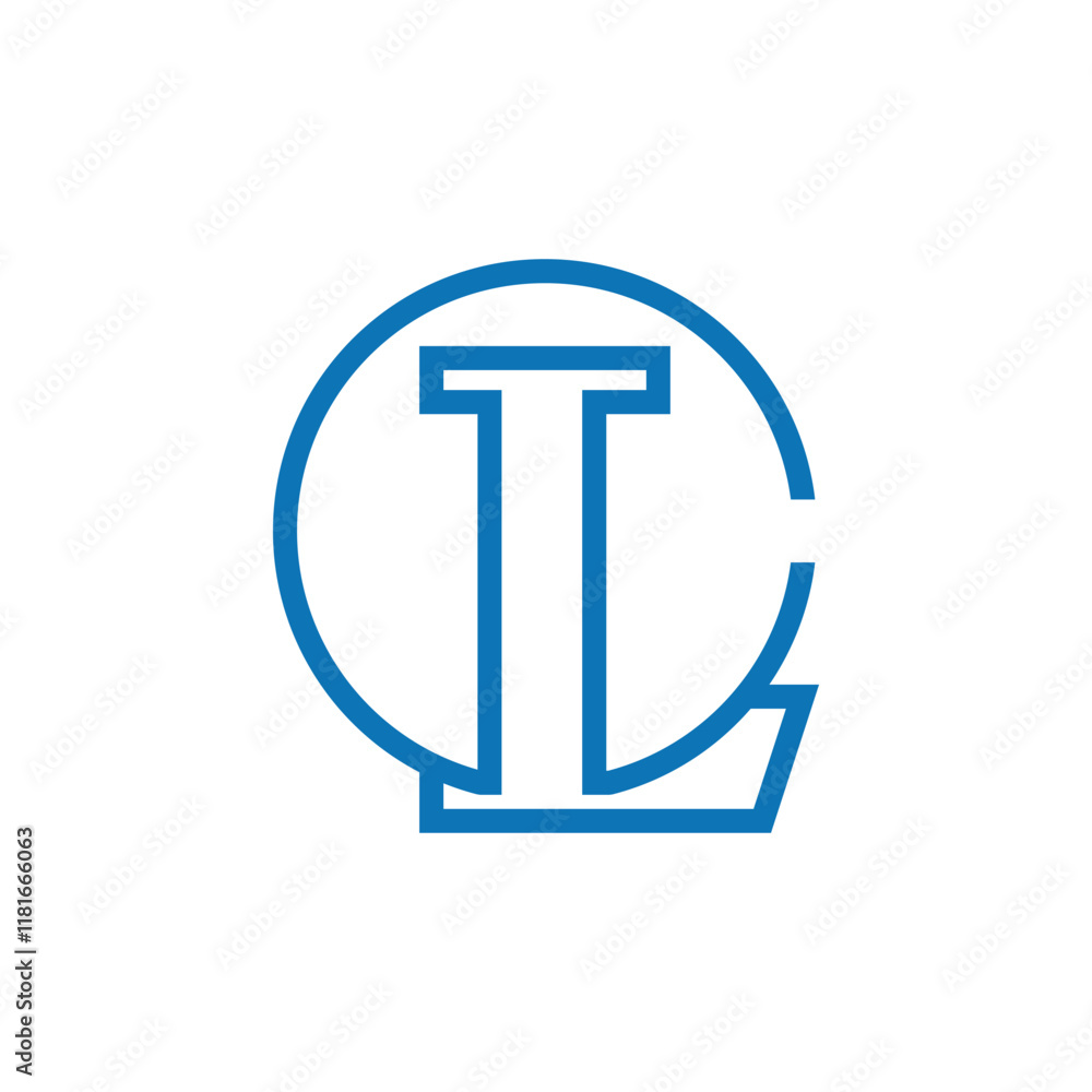 CL LC simple elegant logo design with a combination of circles and serif fonts CL LC simple elegant logo design with a combination of circles and serif fonts