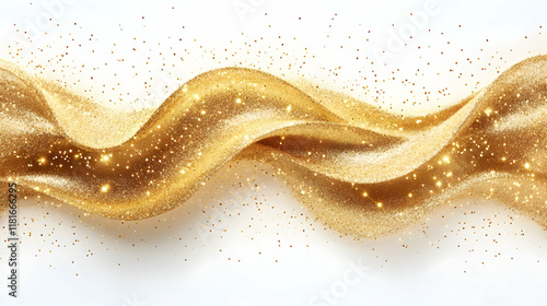 Gold Glitter Flows Elegantl...
