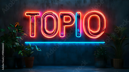 Neon Sign Illuminates Room ...
