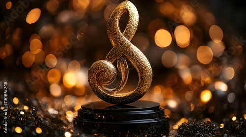 Golden Treble Clef Shines w...