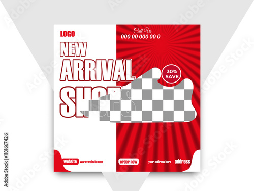 new arrival shows social media post design
