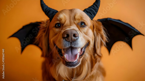 Golden Retriever Dog Wears ...