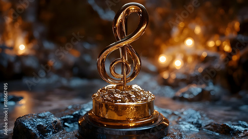 Golden Treble Clef Shines B...