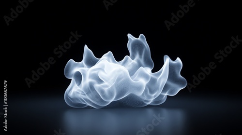 Abstract smoke shape on a dark background. photo