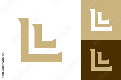 Modern and Elegant LL Monogram Logo Design photo