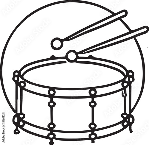 Snare Drum Line Illustration in Vector Art for Graphic Designers