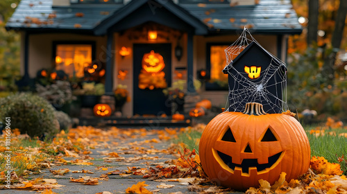 Spooky Halloween Pumpkin De...