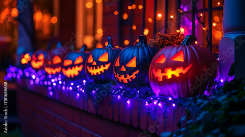 Glowing Pumpkins Illuminate...