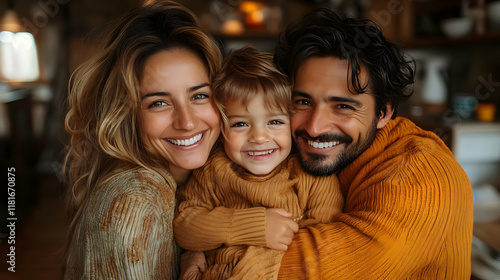 Family Hugs and Smiles Warm...