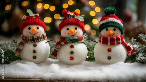 Snowmen Decorate Winter Won...