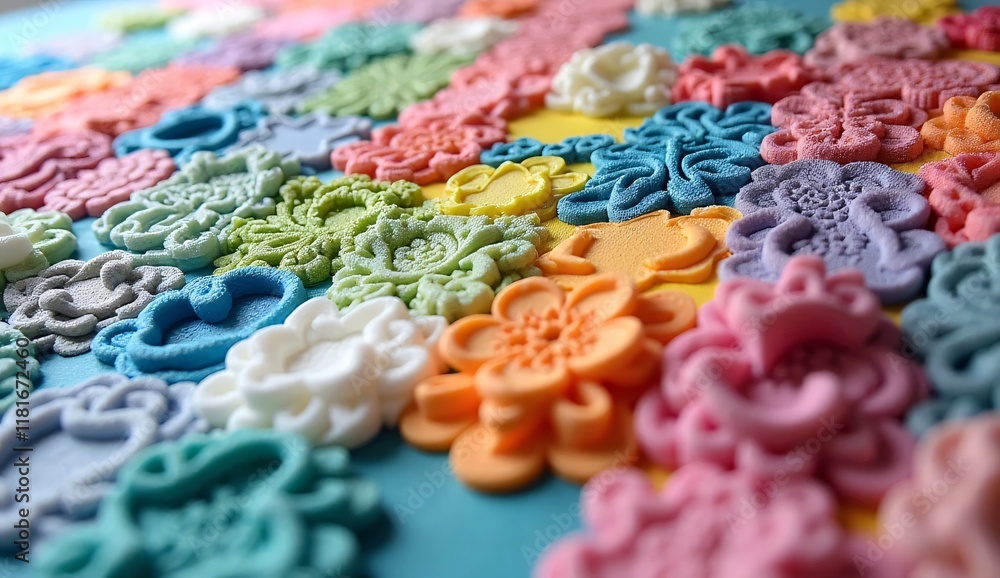Obraz premium close up of colorful wool