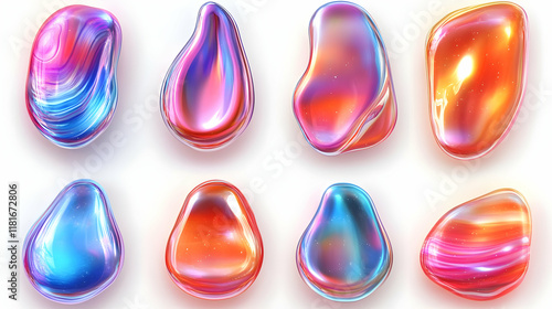 Abstract Colorful Liquid Sh...