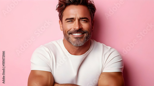 Man Smiles with Confidence,...
