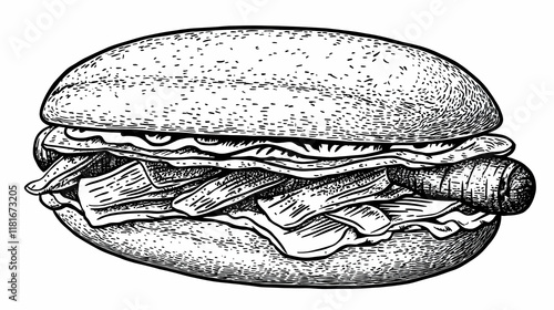 Burger with Lettuce, Tomato...